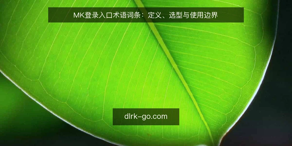 MK登录入口术语词条：定义、选型与使用边界 — MK登录入口：术语与定义 配图
